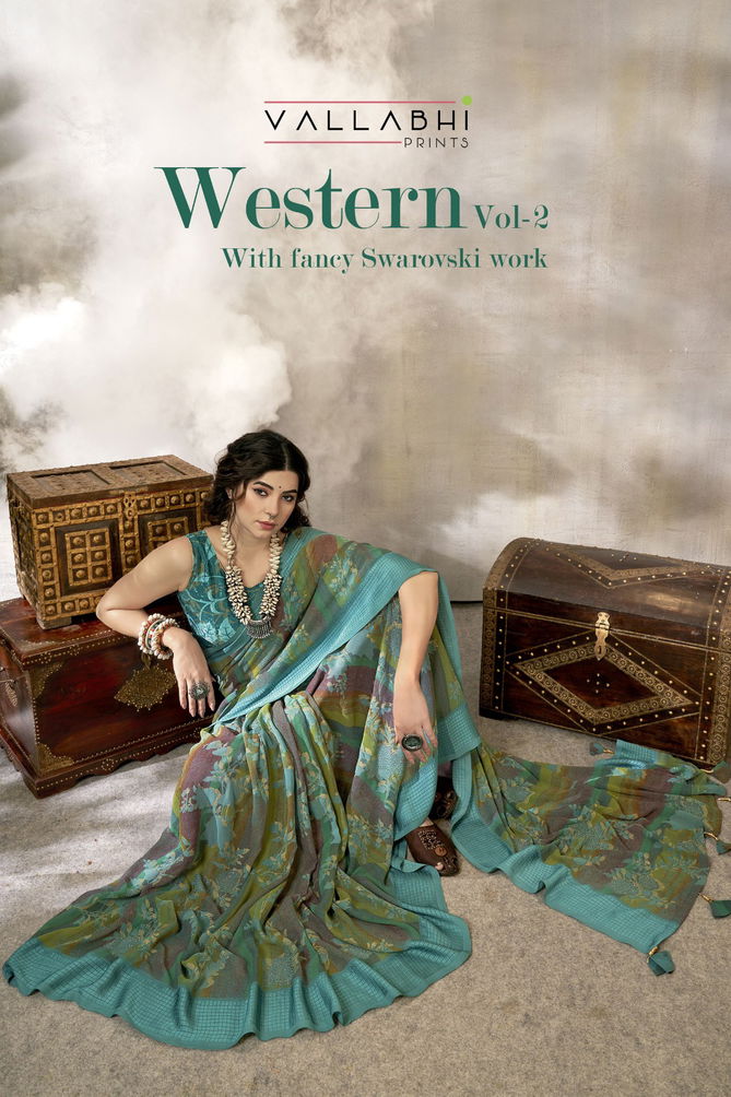 Western Vol 2 By Vallabhi Georgette Daily Wear Saree Suppliers In India